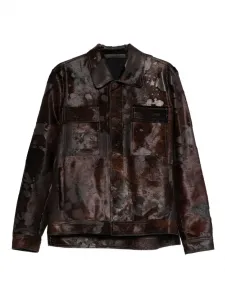 Замшевая куртка с накладными карманами Salvatore Santoro, коричневый