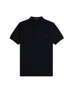 Классическая однотонная рубашка поло Fred Perry, синий