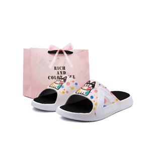 PEAK Сандалии Statistic, тихие, износостойкие, скользящие тапочки, унисекс, бежево-оранжевые