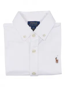 Рубашка с логотипом Polo Pony Polo Ralph Lauren Kids, белый