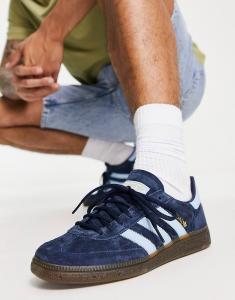 Кроссовки мужские Adidas Originals Handball Spezial на резиновой подошве, темно-синий