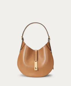 Маленькая кожаная сумка через плечо Polo ID Polo Ralph Lauren, цвет 270 Brown