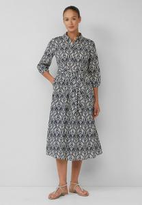 Платье s.Oliver BLACK LABEL MIDI MIT UND ALL-OVER-PRINT, Navy/Dark Blue