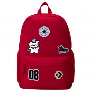 Converse Полиэстеровый рюкзак средний размер унисекс в стиле преппи красный, Chef Puppy