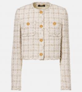 Твидовый пиджак Медуза Versace, Biscuit+White