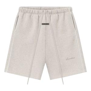 Спортивные шорты из флиса свободного кроя Fear of God Essentials с окантовкой, цвет «Heather Stone Cloud White»