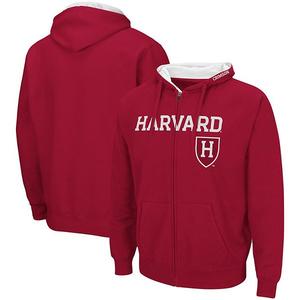Мужская худи с капюшоном на молнии crimson harvard crimson arch & logo 30 Colosseum