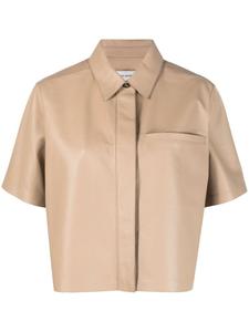 Yves Salomon рубашка с короткими рукавами, нейтральный цвет