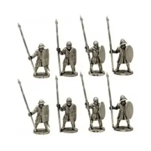 Тяжелая пехота с копьем и щитом, 1315–1365 гг., Historical Miniatures - Renaissance (15mm) (Mirliton SG)