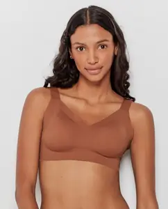 Вместительный бюстгальтер без косточек и съемной пены Gisela, светло-коричневый