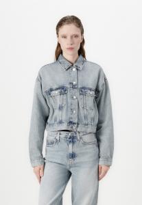 Джинсовая куртка CROP TRUCKER JACKET Tommy Jeans, цвет Denim Light