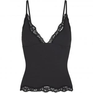 Майки женские Оникс/Оникс V-образный вырез Умеренный Другие Skims, onyx/onyx