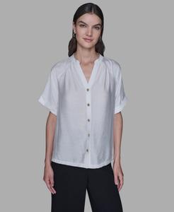 Женская блузка со спущенными плечами KARL LAGERFELD PARIS, Soft White