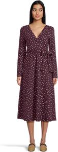Женское облегающее платье-халат с расклешенным лифом PACT, Berry Polka Dot