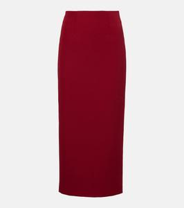 Креповая юбка-карандаш Roland Mouret, Dark Red
