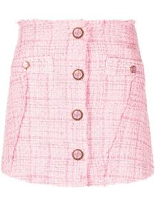 Gcds твидовая мини-юбка на пуговицах, розовый