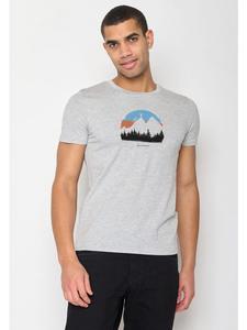 Футболка Nature Forest Happy в цвете Heather Grey GreenBomb