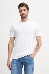 Хлопковая футболка Guess, белый