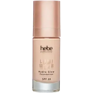Осветляющая тональная основа для лица с spf20 3w soft olive, 32 мл Hebe Professional Lumi wear hydra glow foundation, цвет 3w soft olive