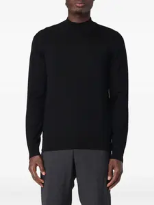 Свитер с круглым вырезом Paolo Pecora, черный
