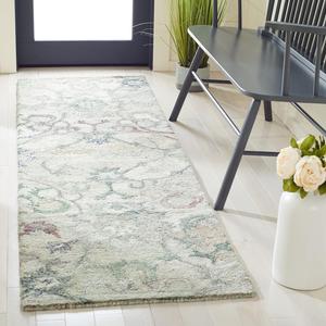 Ковер SAFAVIEH, 69 x 427 см, Anatolia Collection Runner, Sage & Beige, ручной работы, идеально для гостиной, спальни, столовой (AN401W-214)