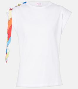 Хлопковая футболка Iride из джерси Pucci, белый