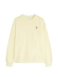 Свитшот с вышивкой Maison Kitsune, желтый