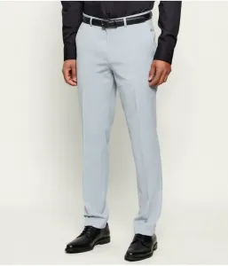 Шерстяные брюки Hesten253X extra slim fit Hugo, синий