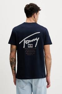 Хлопковая футболка Tommy Jeans, темно-синий