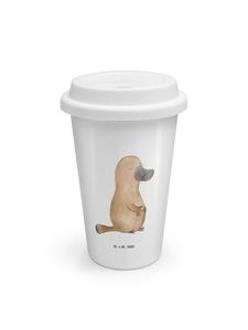 Mr. & Mrs. Panda Кружка-термос "Белый утконос" с надписью "Мужество" без слов