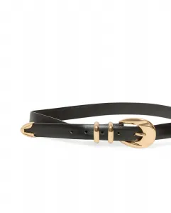 Ремень из полированного металла Sfera, черный