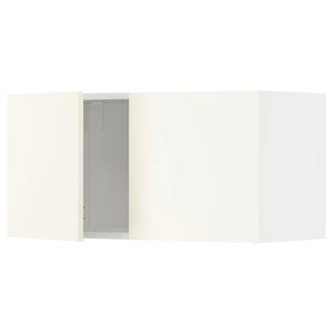 Настенный шкаф с 2 дверцами METOD IKEA, 80x37x40 см, цвет white/vallstena white