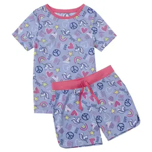 Пижамный комплект для девочек 4-16 лет (топ и штаны) Lands' End, мультиколор