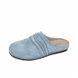 Alxnan Женские синие тапочки с закрытым носком, устойчивые к запаху и быстросохнущие, цвет Blue