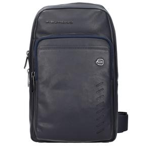 Синие кожаные сумки через плечо Piquadro, синий