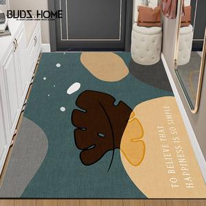 Budis Ковер 140х160 см из ПВХ, для прихожей, водостойкий, противоскользящий, толщина 10 см, рисунок "морская трава"