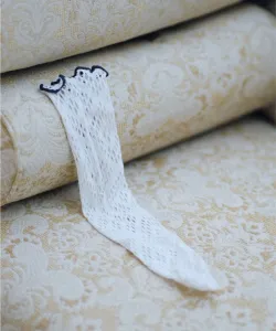 Носки с ромбовидным кружевом Tricot, цвет 90White