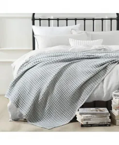 Уютное бамбуковое вафельное одеяло, размер Twin/Twin XL Egyptian Linens, серый