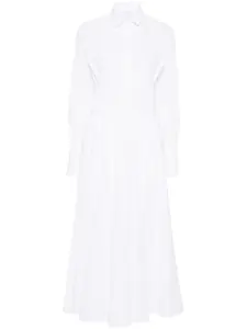 Поплиновое платье-рубашка PATOU, белый