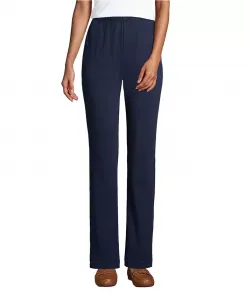 Узкие спортивные брюки с высокой посадкой и эластичным поясом Petite Lands' End, синий