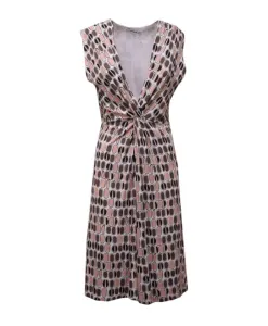 Платье без рукавов с V-образным вырезом и плетеным узором. Kangra, мультиколор