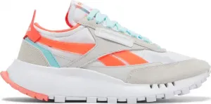 Кроссовки wmns classic leather legacy 'white orange flare' Reebok, белый