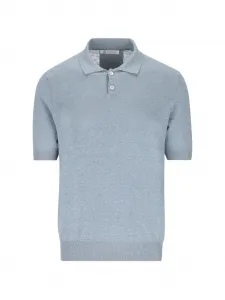 Поло с короткими рукавами Brunello Cucinelli, синий