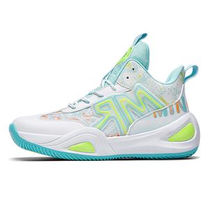 Детские баскетбольные кроссовки Unisex Mid top с противоскользящей амортизацией, устойчивые к истиранию и с эффектом отскока PROTECTCAMEL, белый moon