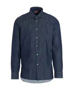 Джинсовая рубашка Borriello Napoli, синий