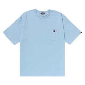 Футболка BAPE Ape Head One Point Relaxed Fit Pocket Tee, Sax