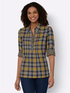 Блузка с длинными рукавами в охристую клетку WITT WEIDEN