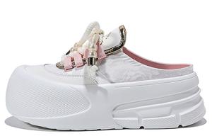 Закрытые тапочки Junjali женские, бежево-черные