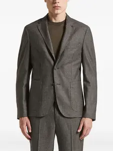 Пиджак с накладными карманами Peserico, коричневый