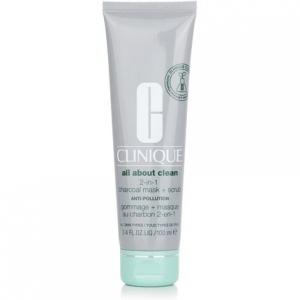 Угольная маска All About Clean 2-в-1 + очищающее средство для скраба и средство для снятия макияжа, 100 мл, Clinique
